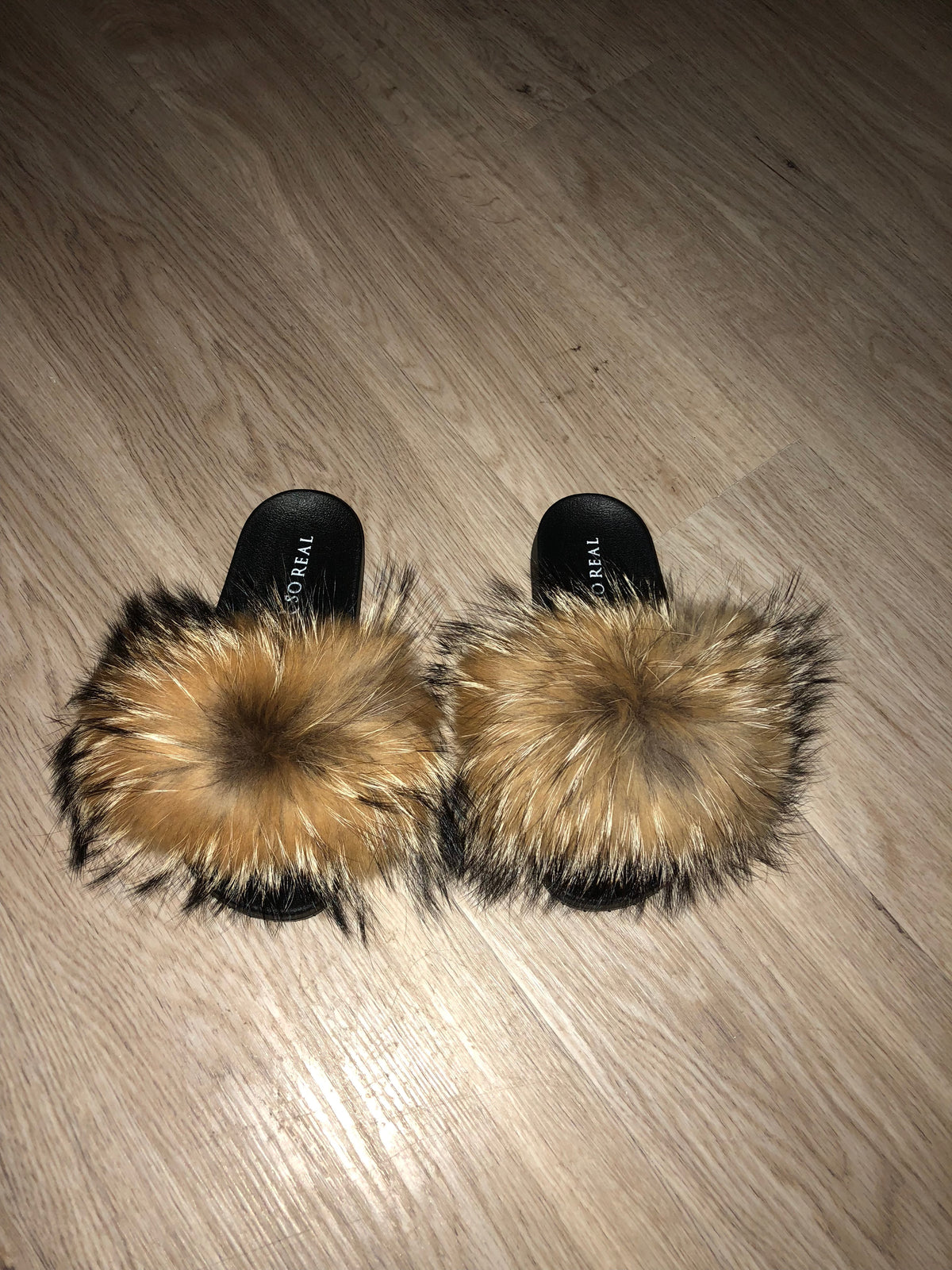 Natural Raccoon Slippers - SHOP SO REAL 